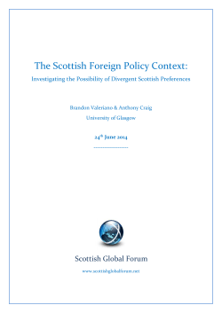 The Scottish Foreign Policy Context