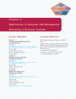 Chapter 6 Applications in Business and Management Enterprise e