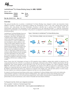 LanthaScreen® Eu Kinase Binding Assay for ABL1 Q252H Overview