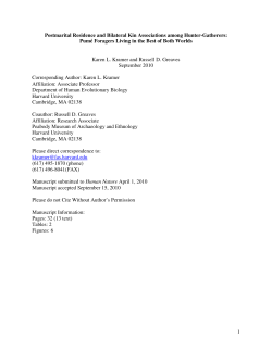 Postmarital Residence and Bilateral Kin Associations