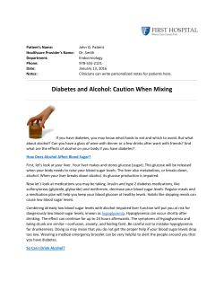Diabetes and Alcohol: Caution When Mixing