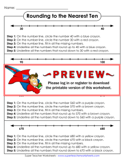 Rounding to the Nearest Ten