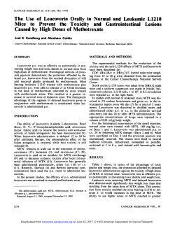 The Use of Leucovorin Orally in Normal and