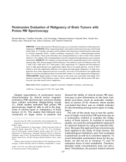 Noninvasive Evaluation of Malignancy of Brain Tumors with Proton