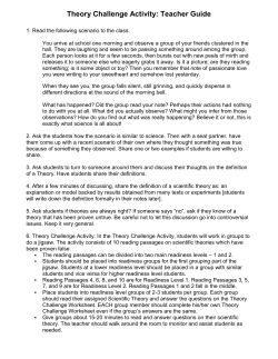 Theory Challenge Activity: Teacher Guide
