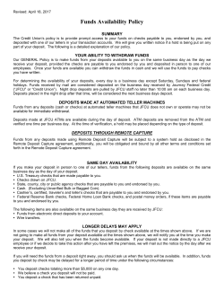 Funds Availability Policy - Journey Federal Credit Union