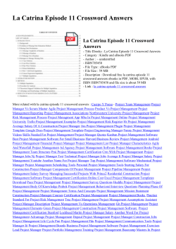 La Catrina Episode 11 Crossword Answers