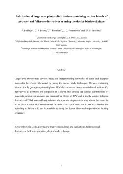 Fabrication of large area photovoltaic devices containing