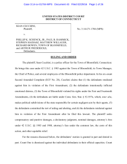 UNITED STATES DISTRICT COURT DISTRICT OF