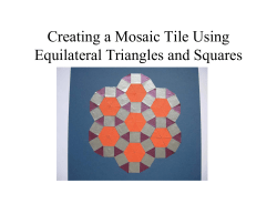 Creating a Mosaic Tile Using Equilateral Triangles and Squares