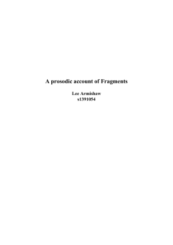 A prosodic account of Fragments