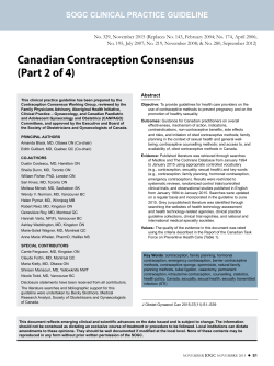 Canadian Contraception Consensus (Part 2 of 4)