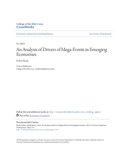 An Analysis of Drivers of Mega-Events in Emerging