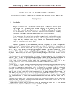 University of Denver Sports and Entertainment Law Journal