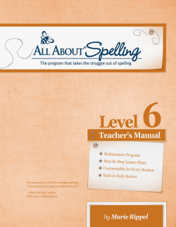 All About Spelling Level 6 Sample