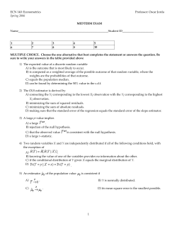 ECN 140: Econometrics Professor: Oscar Jorda Spring 2006