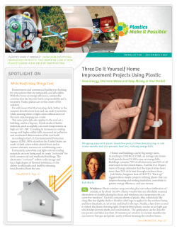 Three Do It Yourself Home Improvement Projects Using Plastic