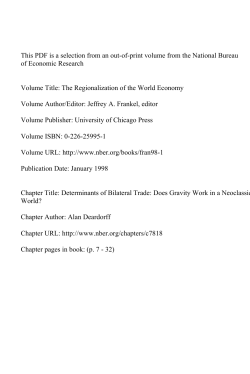 Determinants of Bilateral Trade: Does Gravity Work in a