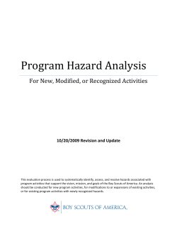 Program Hazard Analysis