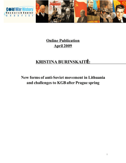 New forms of anti-Soviet movement in Lithuania and challenges to