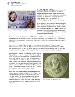 Jose Rizal (1861-1896) grew up in the colonial