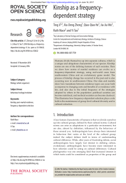 Kinship as a frequency- dependent strategy