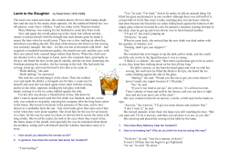 Lamb to the Slaughter