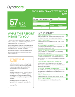 Dynacare Sample FST 120 foods - Somerset Health and Wellness