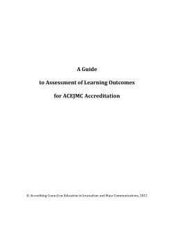 A Guide to Assessment of Learning Outcomes for ACEJMC