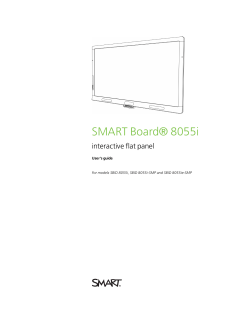 SMART Board 8055i interactive flat panel user`s guide