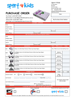 PURCHASE ORDER