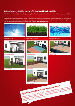 Natural energy that is clean, efficient and inexhaustible.