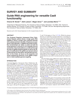 Guide RNA engineering for versatile Cas9 functionality