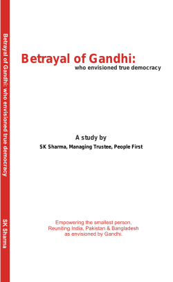 Betrayal of Gandhi - PeopleFirst Website