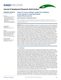 Impact of coarse sediment supply from hillslopes to the channel in
