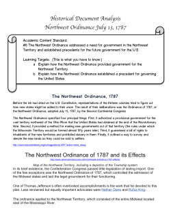 Historical Document Northwest Ordinance