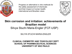 Skin corrosion and irritation: achievements of Brazilian model Silvya