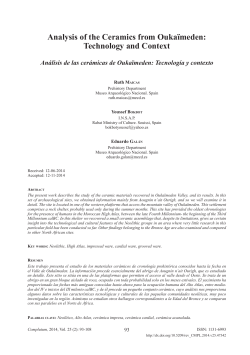 Analysis of the Ceramics from Ouka&iuml;meden: Technology and Context