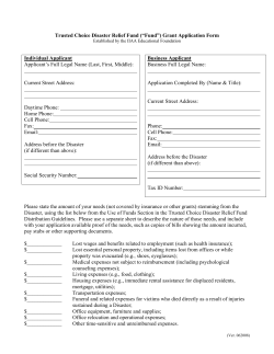 TCDisasterOnlineForm - Independent Insurance Agents and Brokers