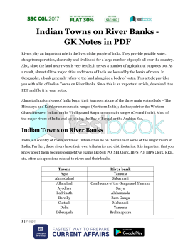 Indian Towns on River Banks - GK Notes in PDF