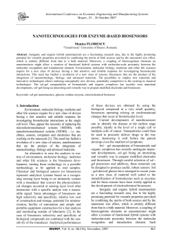 NANOTECHNOLOGIES FOR ENZYME