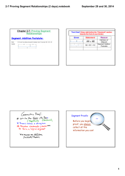 2-7 Proving Segment Relationships (2 days).notebook