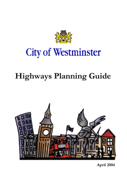 Highways Planning Guide - Westminster City Council