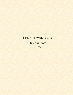 perkin warbeck - Elizabethan Drama