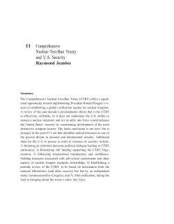 11 Comprehensive Nuclear-Test-Ban Treaty and