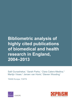 Bibliometric analysis of highly cited publications of biomedical and