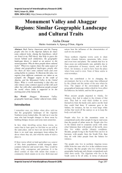 Monument Valley and Ahaggar Regions: Similar Geographic