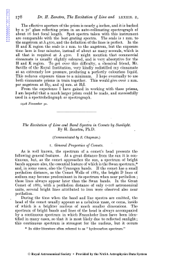 about 16 feet focal length. Spot spectra taken with this instrument