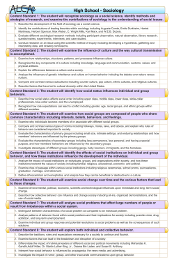 High School - Sociology