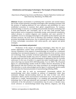 Globalization and Emerging Technologies: The Example of